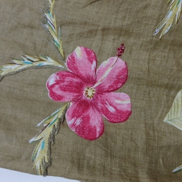 PURE LINEN studio J R P SIZE 14 IN BEAUTIFUL TROPICAL COLORS AND FLOWERS - Picture 2 of 8